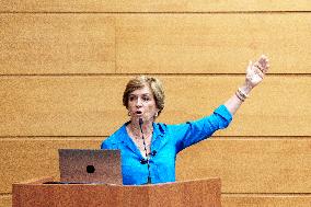 Chilean presidential candidate Evelyn Matthei participates in a